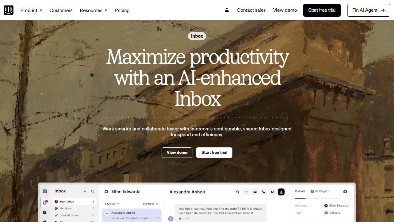 Intercom Inbox for human support and escalations