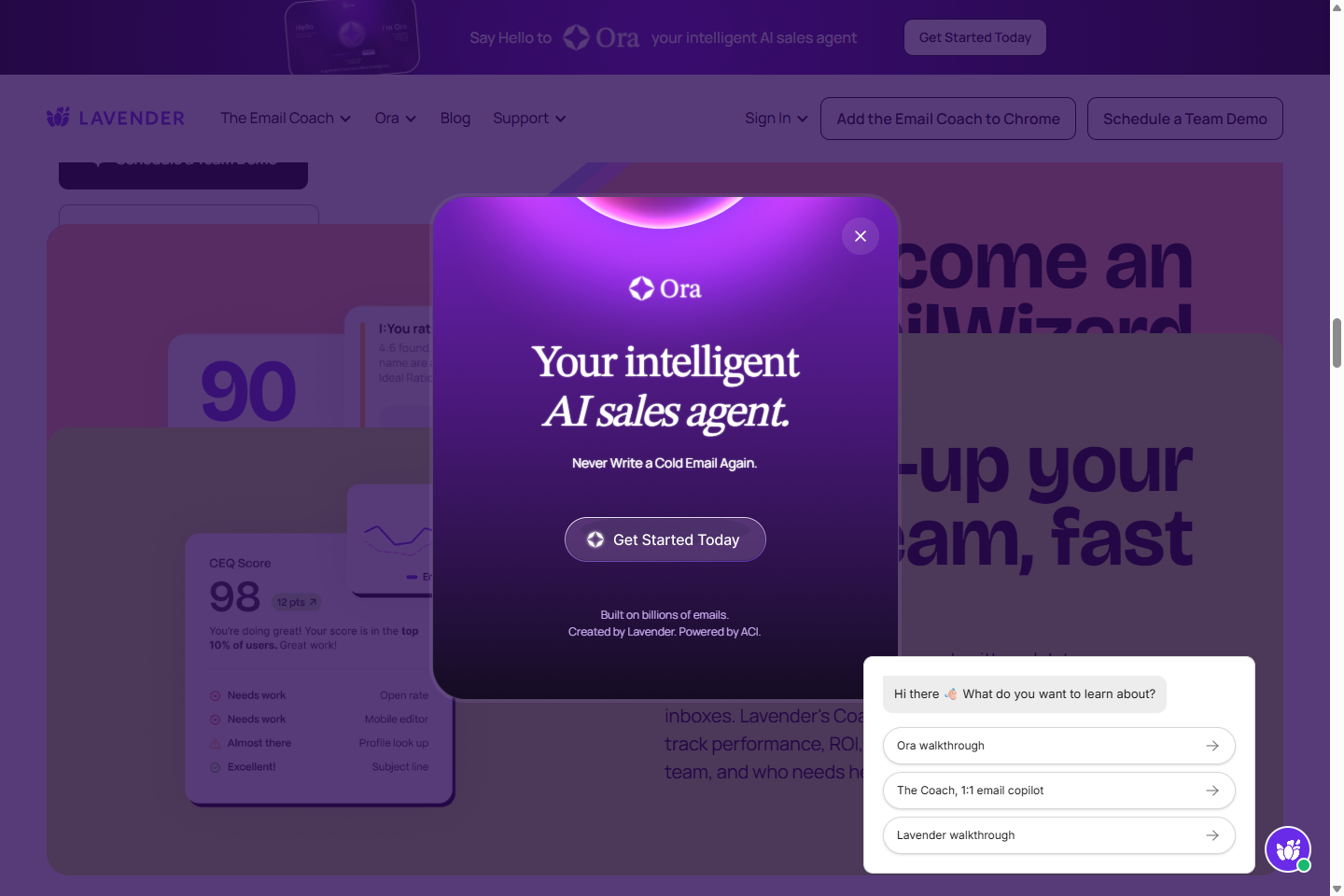 Lavender Coach с блоком Personalization Assistant
