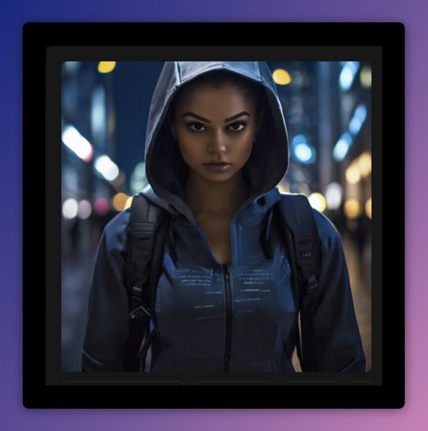 Image inside the Leonardo editor before further refinement