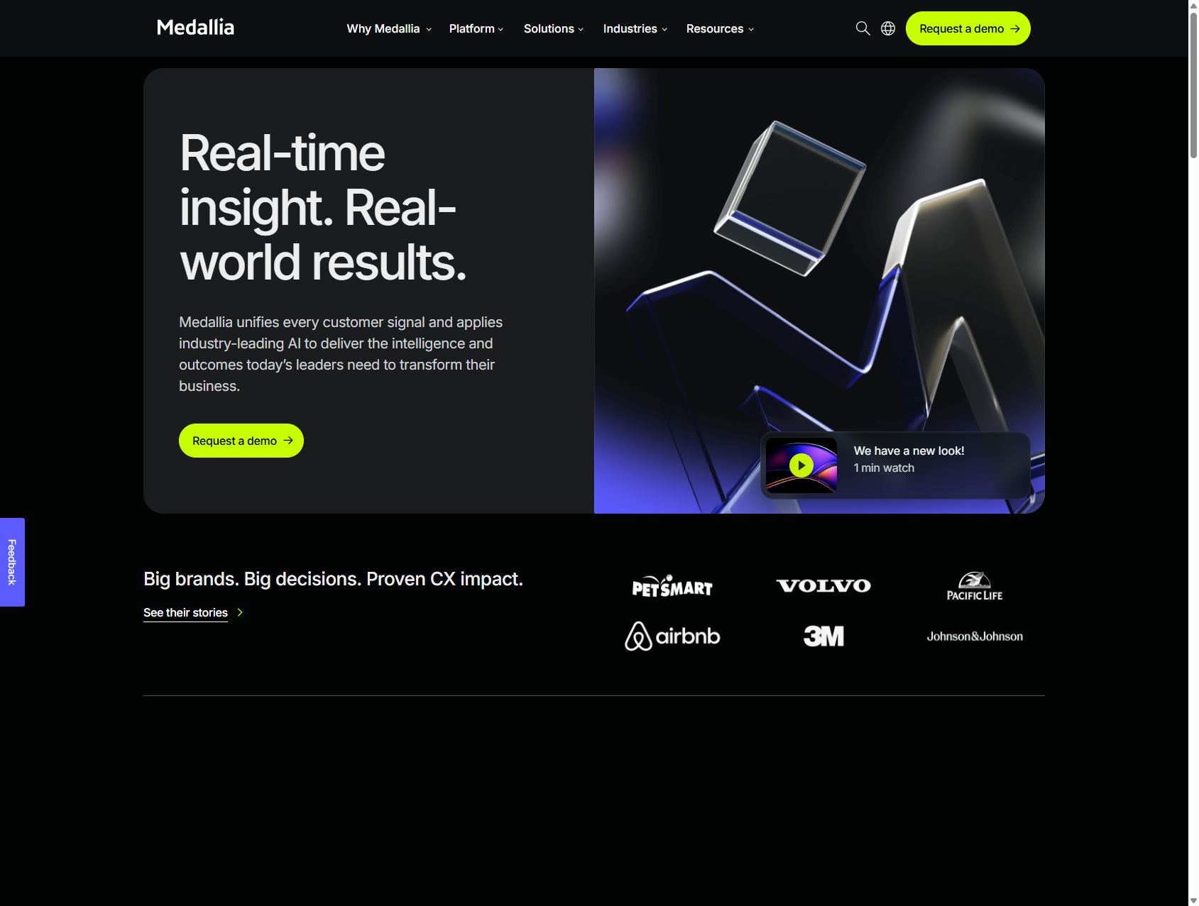 The current public landing point for MonkeyLearn redirecting into Medallia