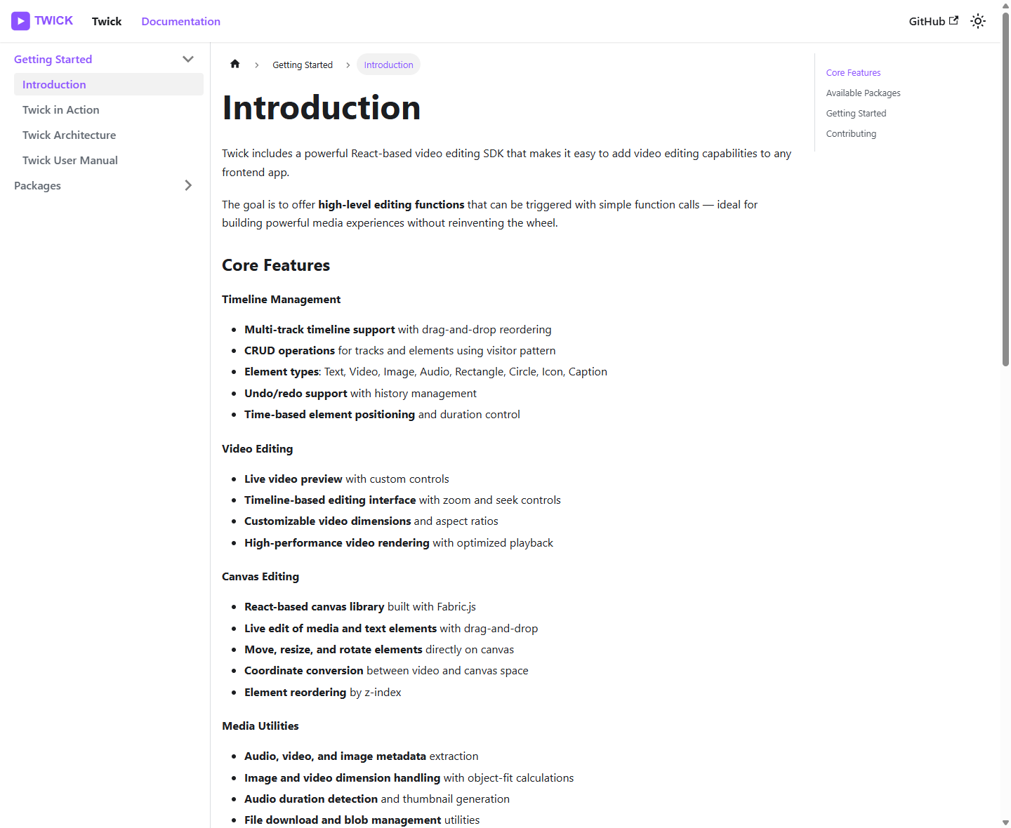 Twick documentation intro for studio packages and the editor SDK