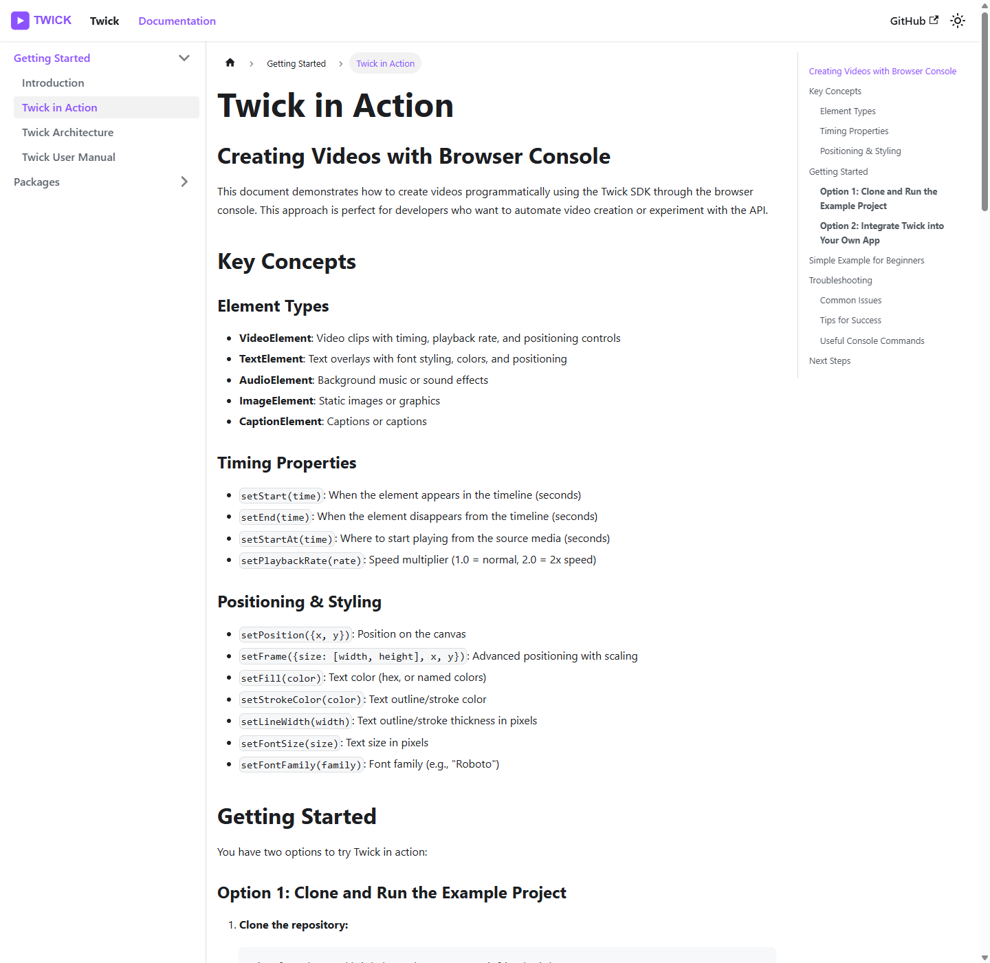 Twick In Action guides with caption and video workflow examples